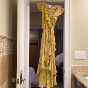 Yellow high low dress